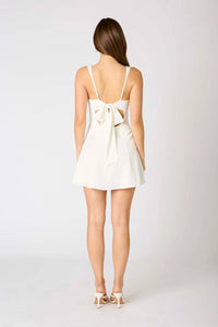 Cotton Candy La - Cassie Satin Bow Back Mini Dress