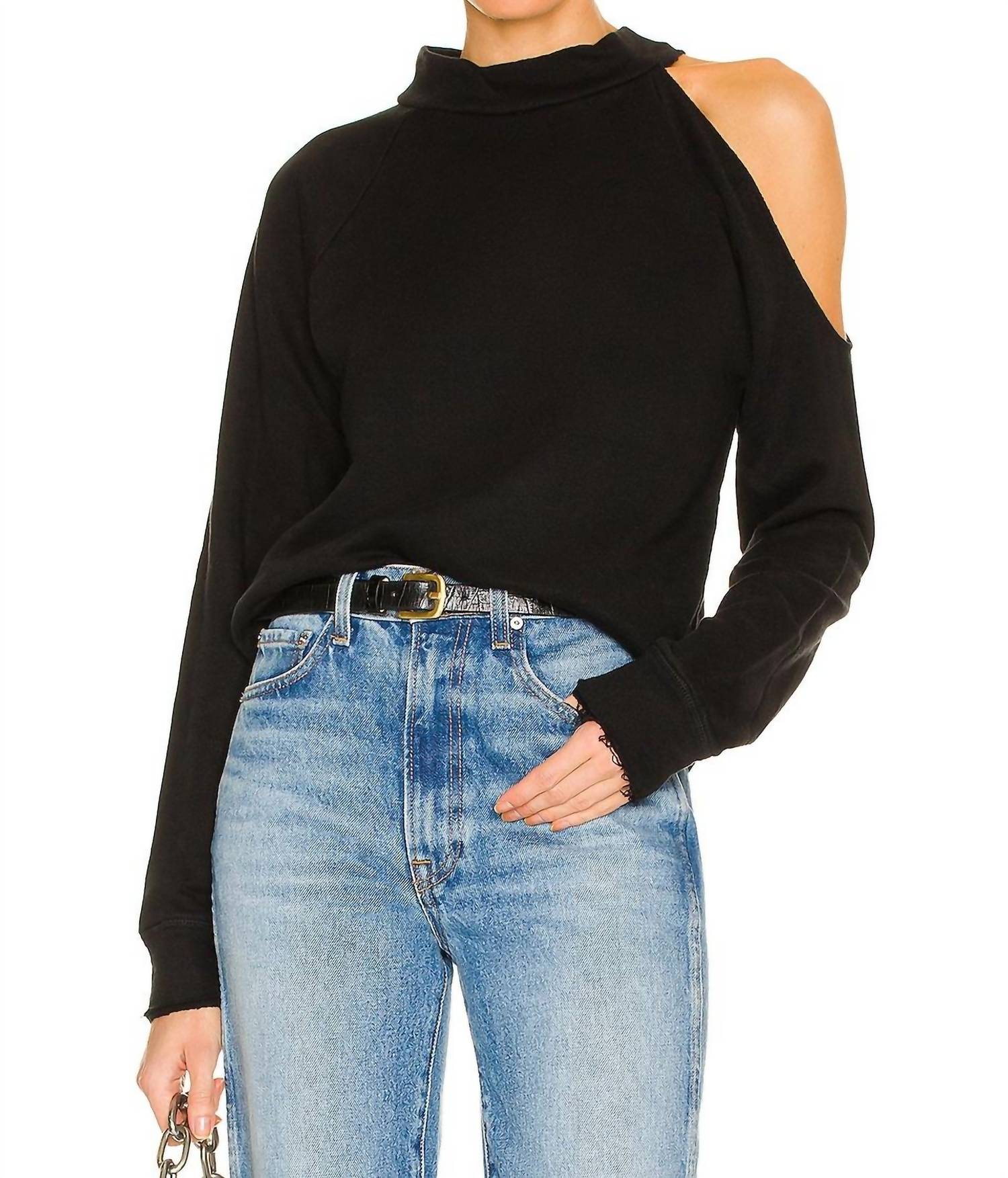 Chaser - VENTED SHOULDER LONG SLEEVE MOCK NECK RAGLAN PULLOVER