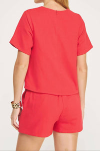 Strut & Bolt - Wavy Contrast Color Block Tee Top
