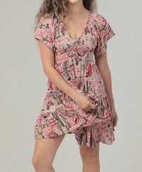 Angie - Ophelia Short Sleeve Smocked Doice Dress