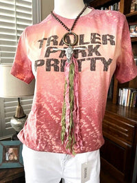 Keep It Gypsy - Women's Trailer Park Pretty Acid Washed T-shirt