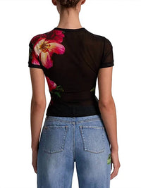 Alice + Olivia - Tess Floral Crewneck T-shirt