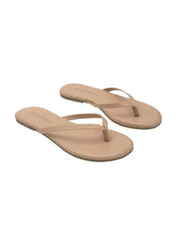 Melissa Odabash Women's Leather Flip Flops Sandal in nude - women's sandal