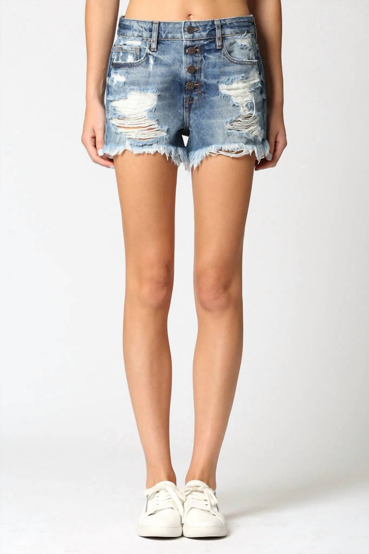 Hidden - Sofia Ultra Distressed Shorts