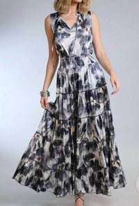 Lola & Sophie - Sleeveless Tiered Maxi Dress