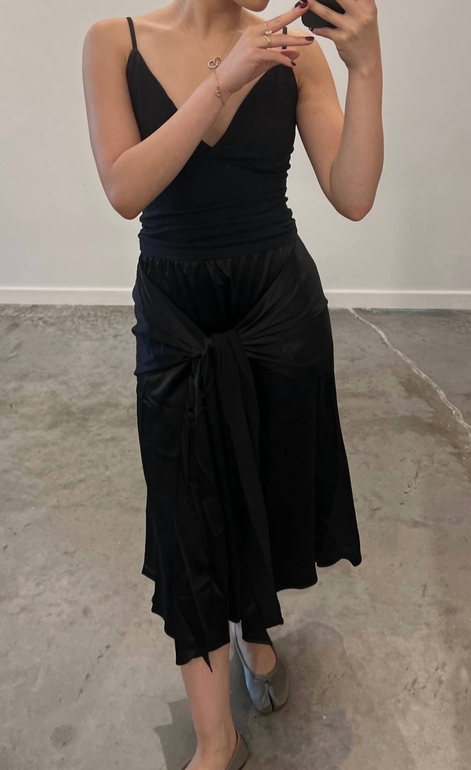 Mijeong Park - Bow Front Satin Skirt