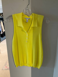 Autumn Cashmere - Women's Sleeveless Collar Neckline Tank