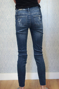 Tractr - Nina High Rise Distressed Jeans