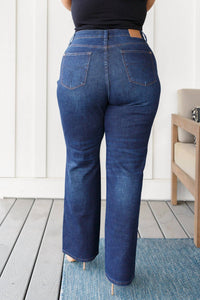 Judy Blue - High Rise Button-Fly Straight Jeans
