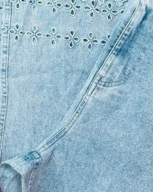 Entro - Women's Eyelet Trim Pants