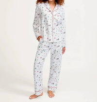 Petite Plume - Women's Twill Pajamas in Holiday Town