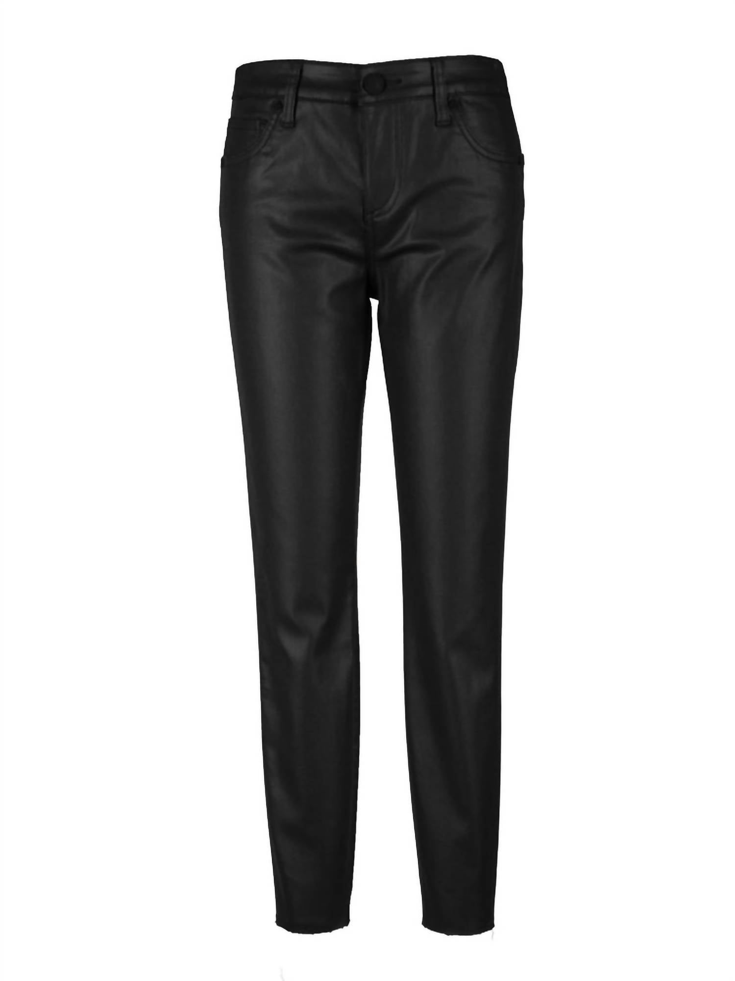 KUT FROM THE KLOTH Women's Mia High Rise Fab Ab Toothpick Jeans in black - women's jeans