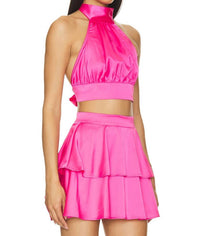 Ow Collection - Eloise Halter Top And Mini Skirt Set