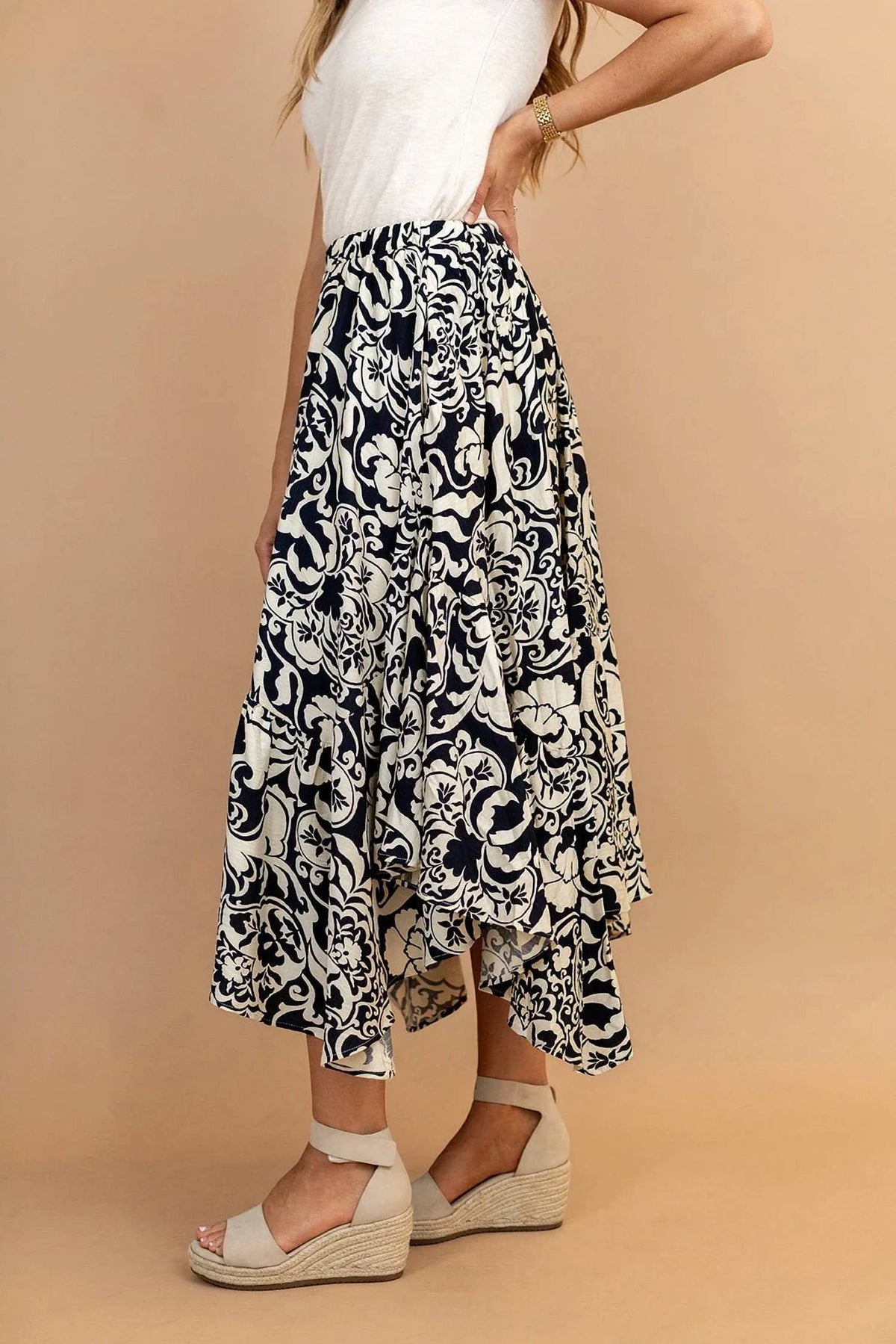 Polagram - Veronica Midi Floral Skirt