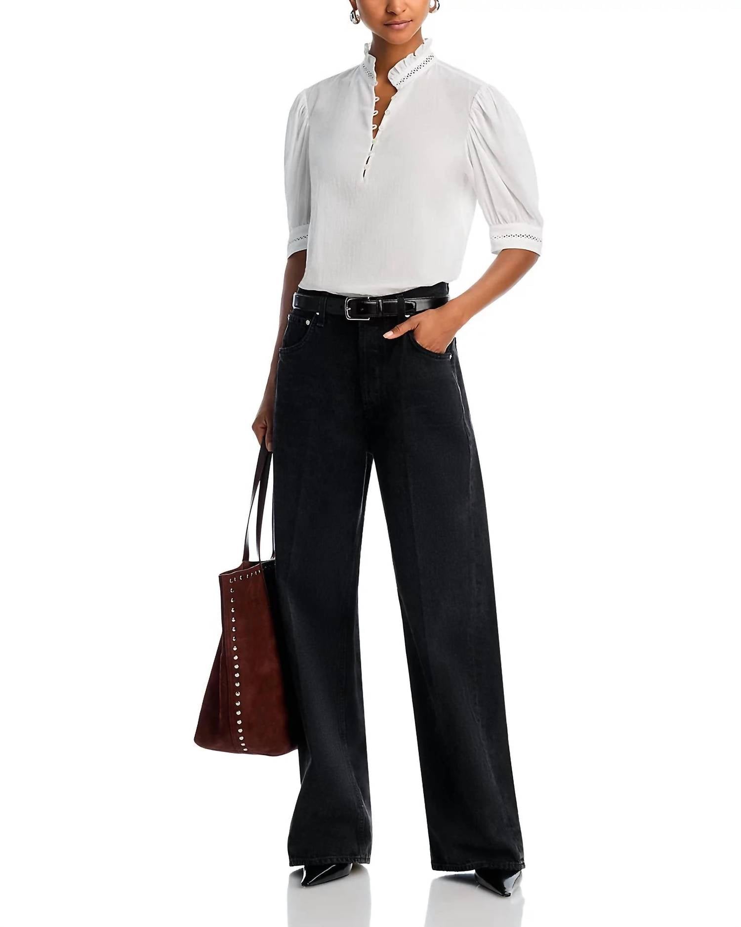 Frame - Ruffle Collar Top