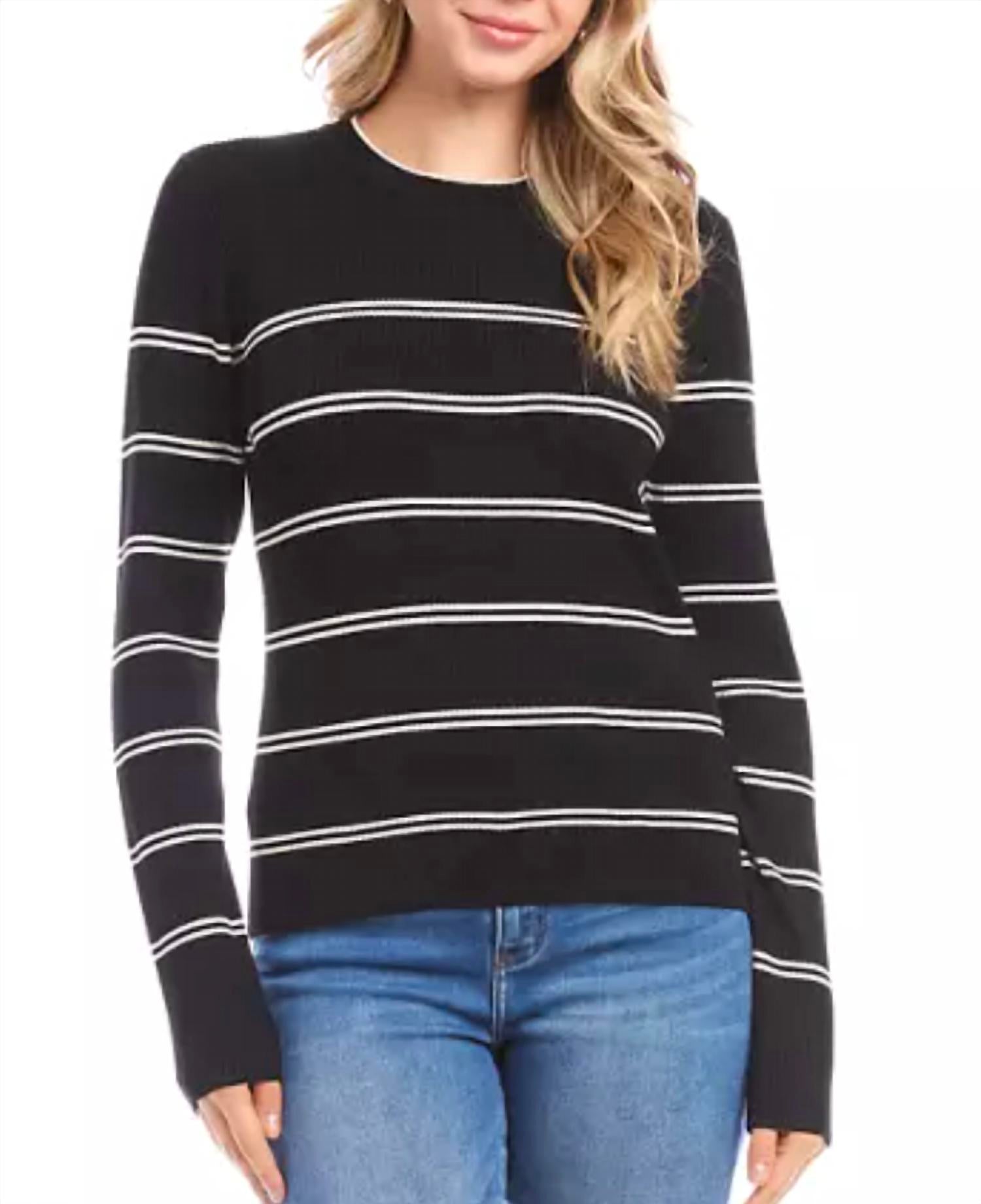 Karen Kane - Double Stripe Ribbed Sweater