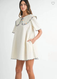 Mable - Peter Pan Collar Mini Dress
