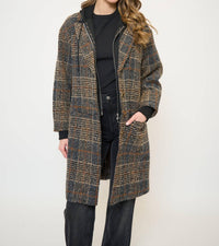 Central Park West Daphne Dickey Coat in plaid 1 - women's jacket - view 4