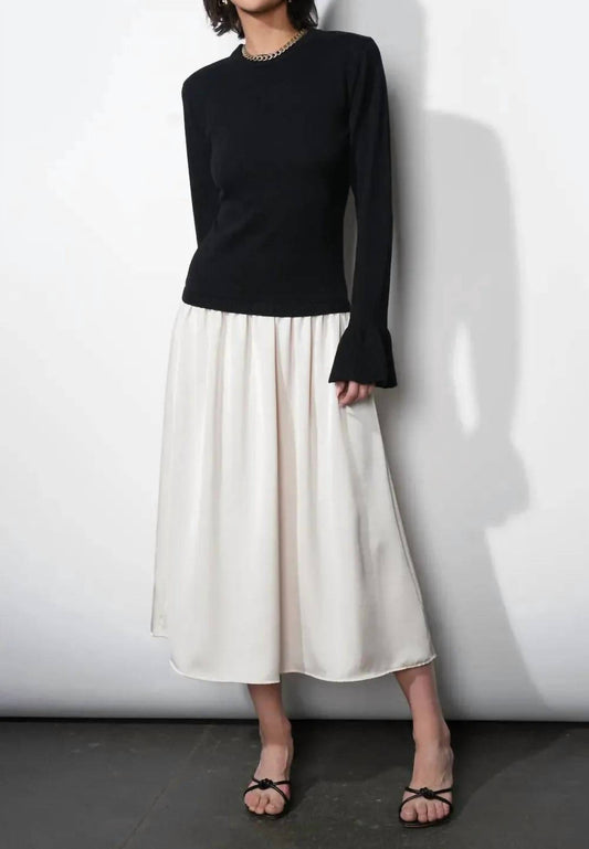 Greylin - Jovie Twofer Sweater Midi Dress