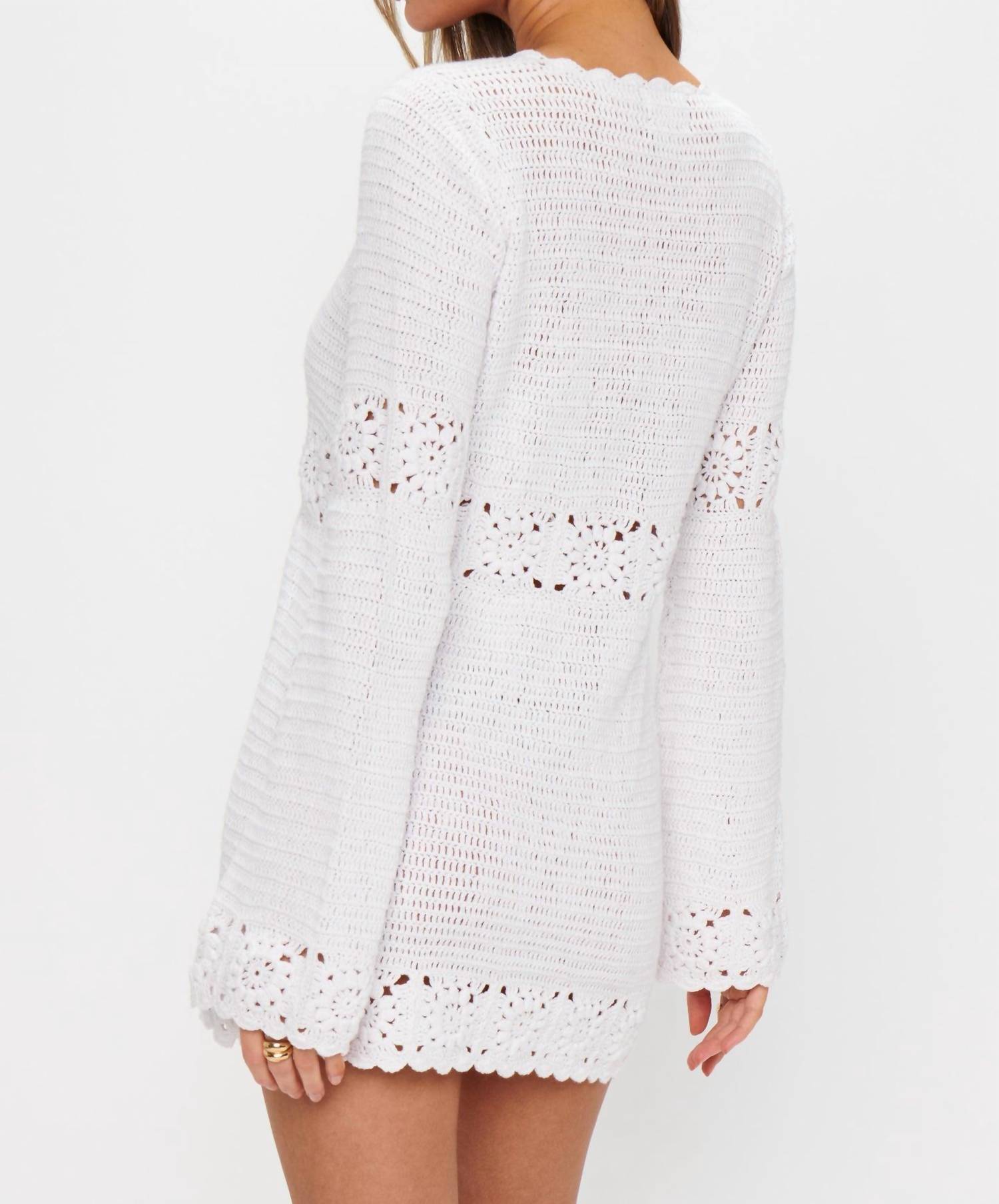 Show Me Your Mumu Jet Lag Salty Crochet Dress in white - women's dress - alternate view
