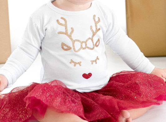 Sweet Wink - Baby Girls Reindeer Holiday T-shirt