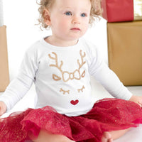 Sweet Wink - Baby Girls Reindeer Holiday T-shirt