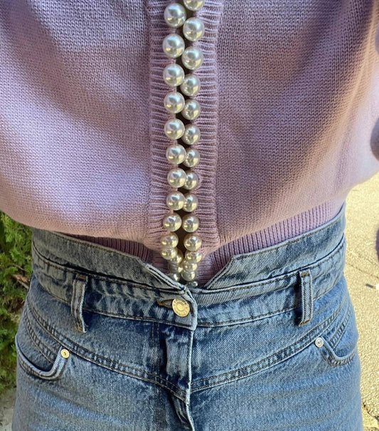 Self-Same - Charlotte Pearl Detail Cardigan