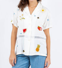 Paparazzi - Women's Embroidered Camp Shirt