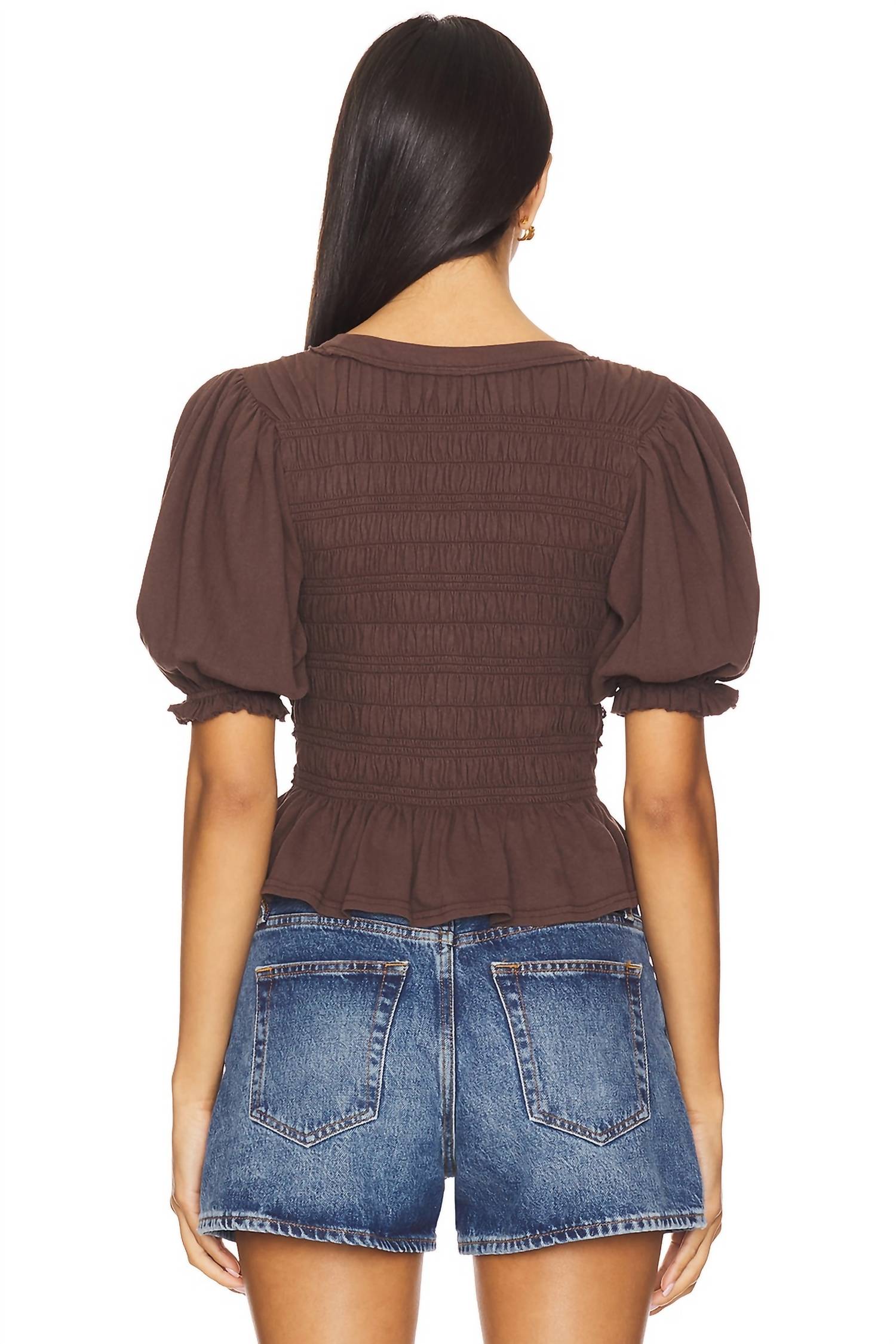 Free People - Jessica Smocked Knit Top