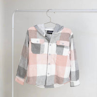 Tiny Whales - Girls' Coastline Hooded Flannel Jacket