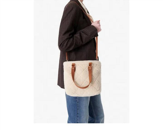 Vanessabruno - Women's Cabas Quilted Shearling Tote Bag
