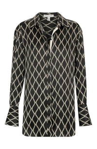Shona Joy - SILK CONTRAST RELAXED SHIRT