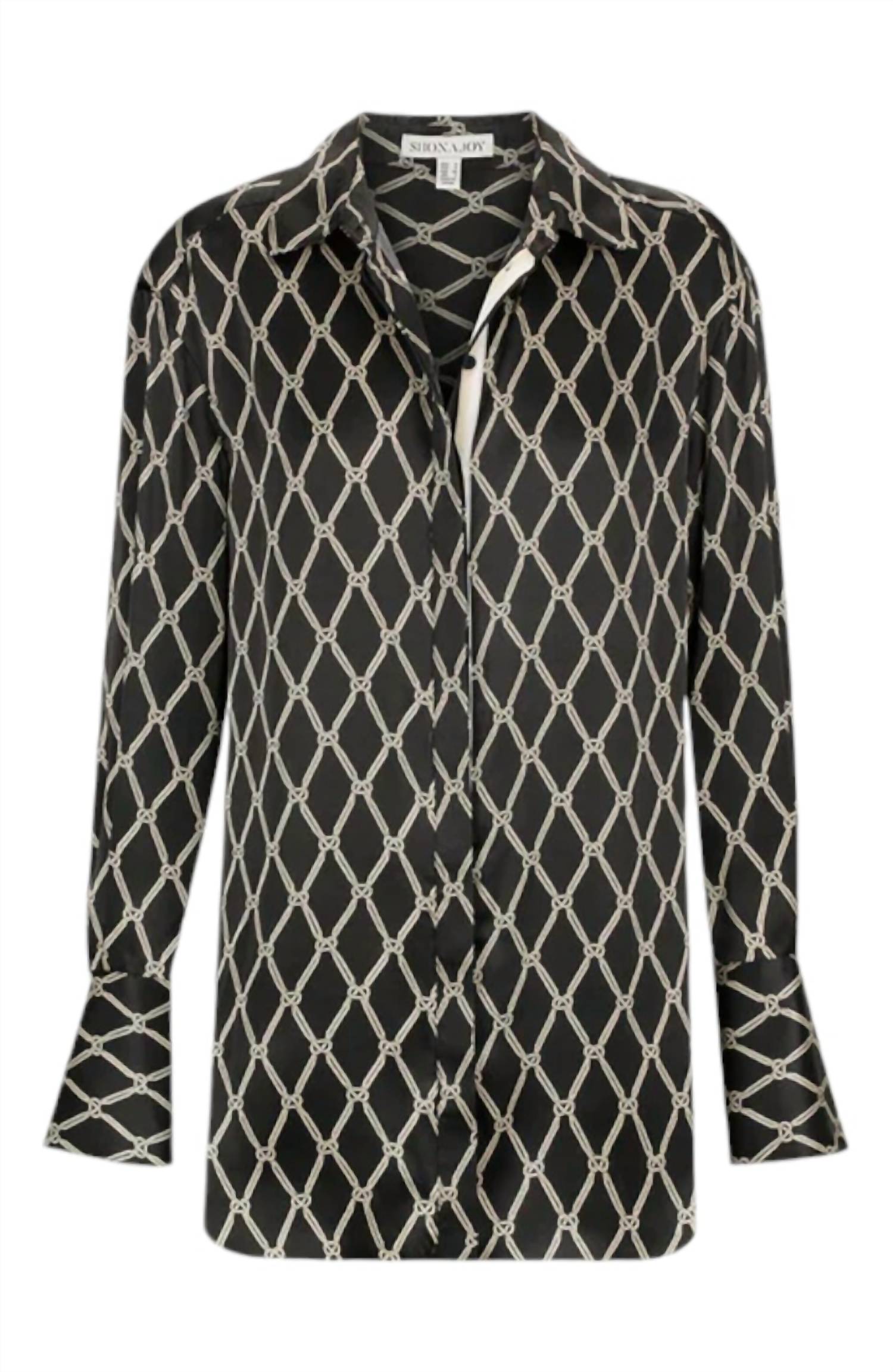 Shona Joy - SILK CONTRAST RELAXED SHIRT