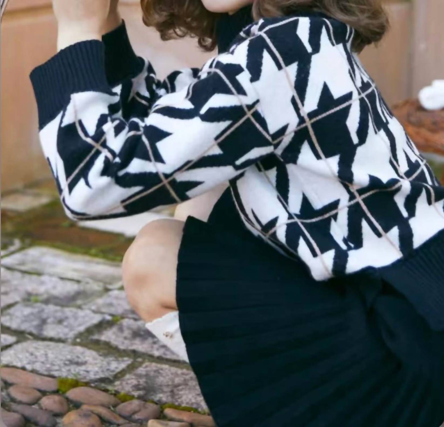 Abel & Lula - Sweater With Pleated Skirt Set