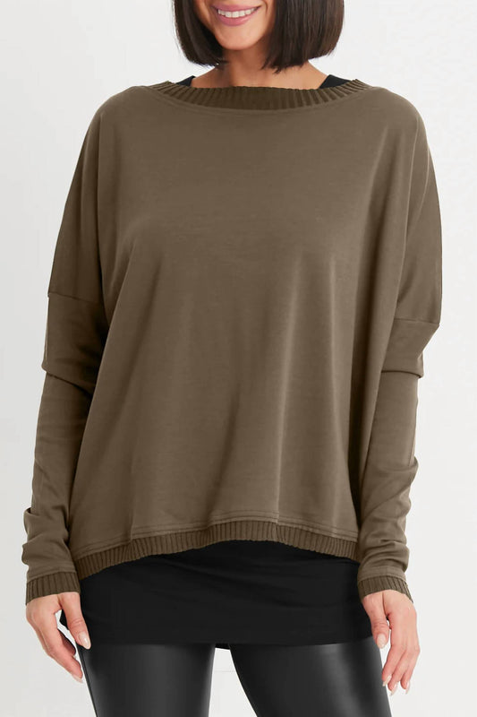 Planet By Lauren G. - Oversized Off The Shoulder Top