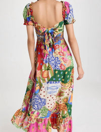 FARM RIO Sunny Mix Midi Dress in multi - women's dress - view 4