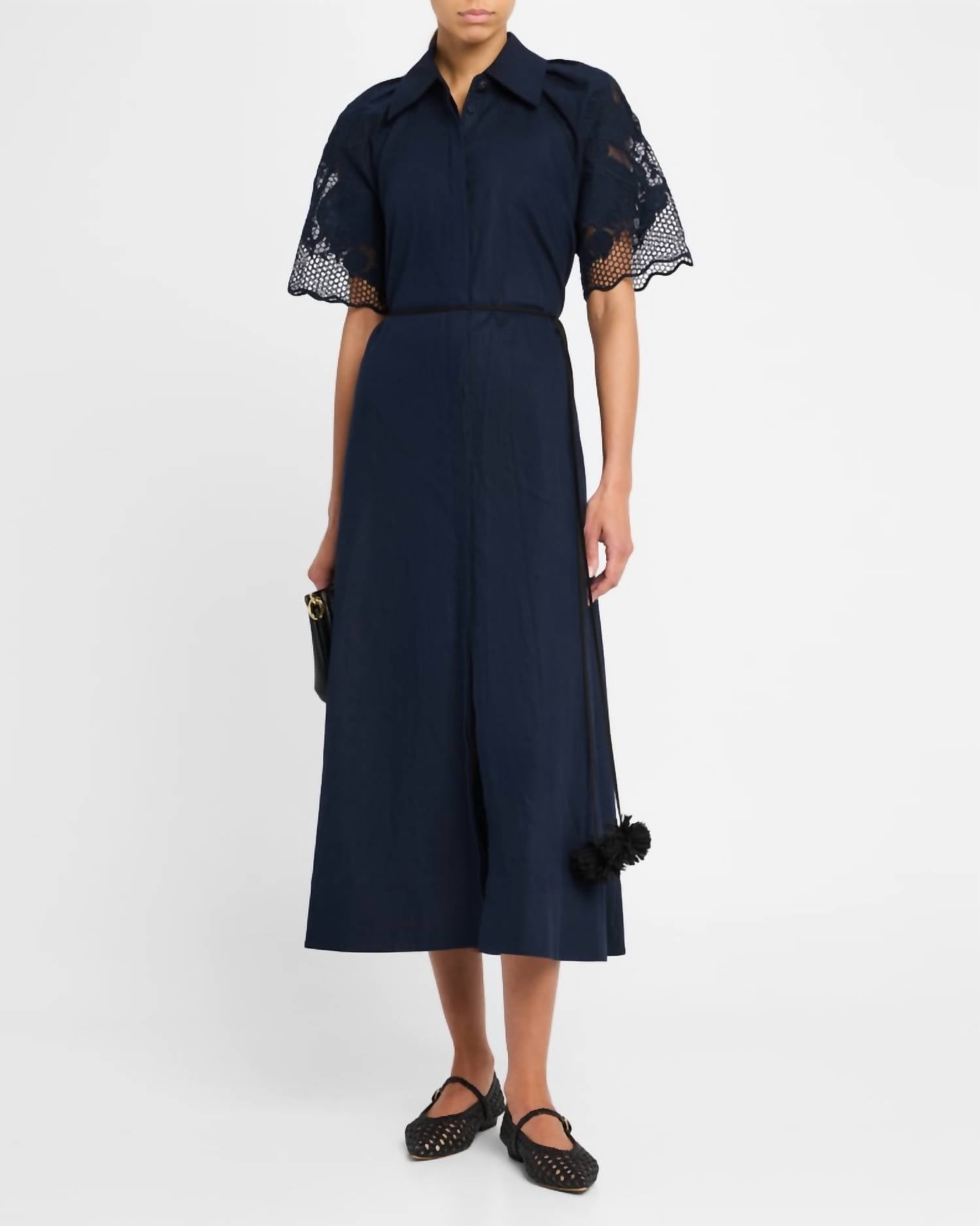 Clea - Florentina Linen-cotton Midi Shirtdress
