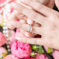 Starlette Women's Stunning Floral Design Ariel Ring in silver - women's jewelry - detail view