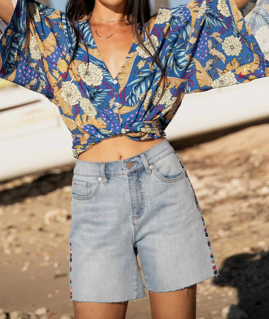 Tribal - Beachwash Embroidered Shorts