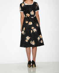 Orchid Bloom - Floral Swing Dress
