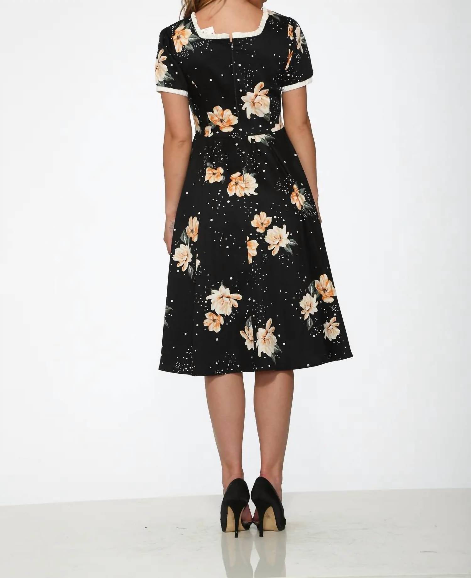 Orchid Bloom - Floral Swing Dress