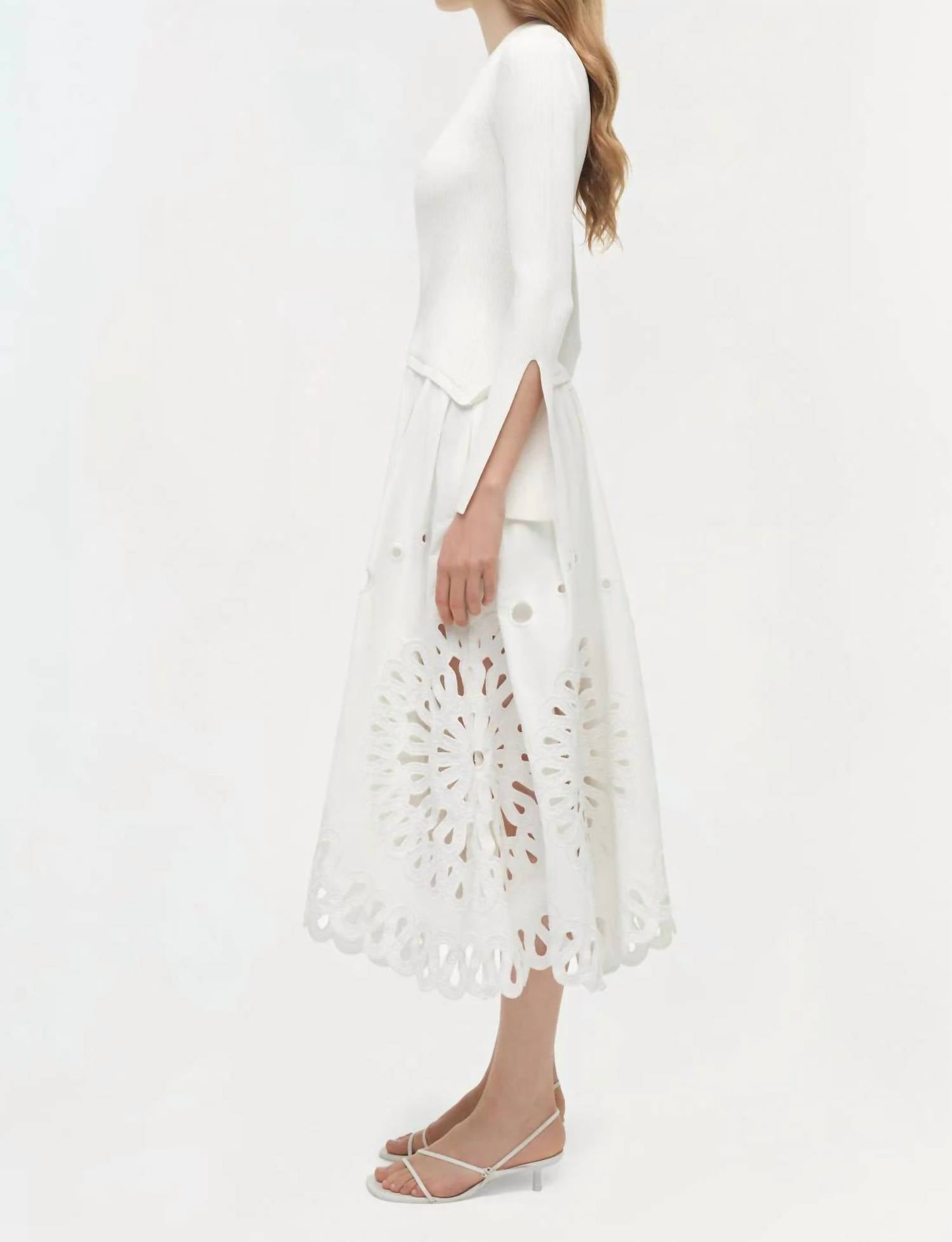 Simkhai - Daila Embroidered Knit Midi Dress
