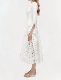Simkhai - Daila Embroidered Knit Midi Dress