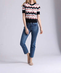 Minnie Rose - Chevron Short Sleeve Crewneck Tee