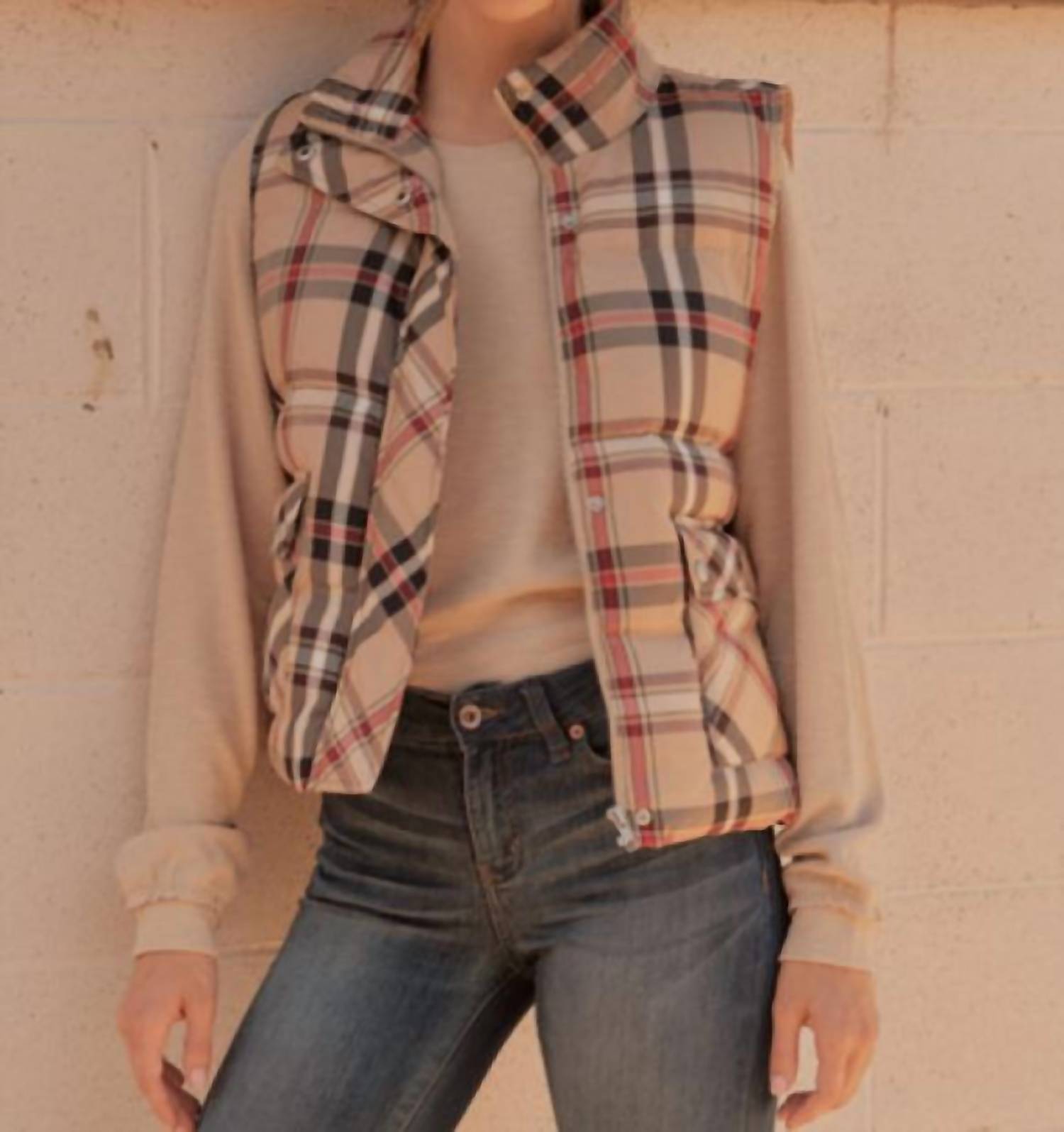 Jodifl - Plaid Puffer Vest