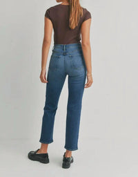 Just Black Denim - High Rise Crop Straight Denim Pants