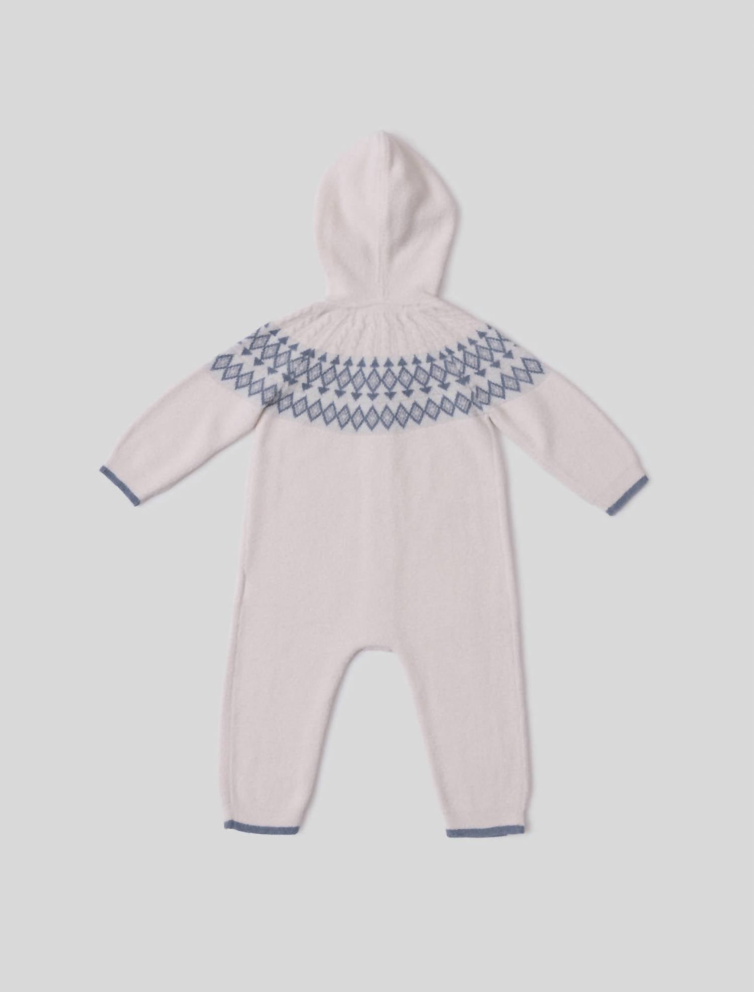 BAREFOOT DREAMS Cozychic Ultra Lite Baby Fair Isle Onesie in cream multi - kids' item - view 5