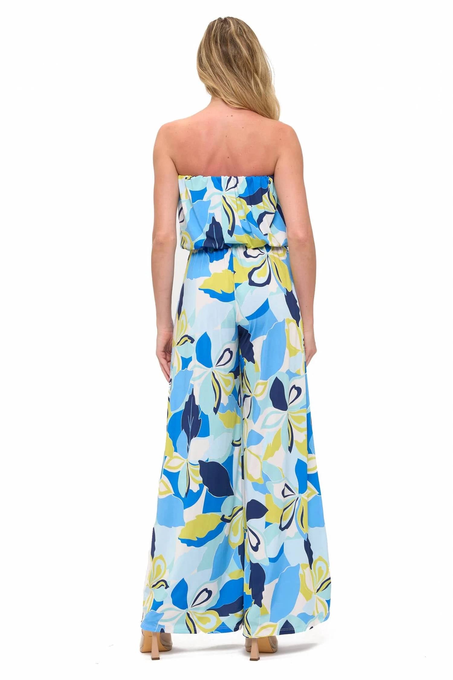 Ariella - Printed Tube Jumpsuit