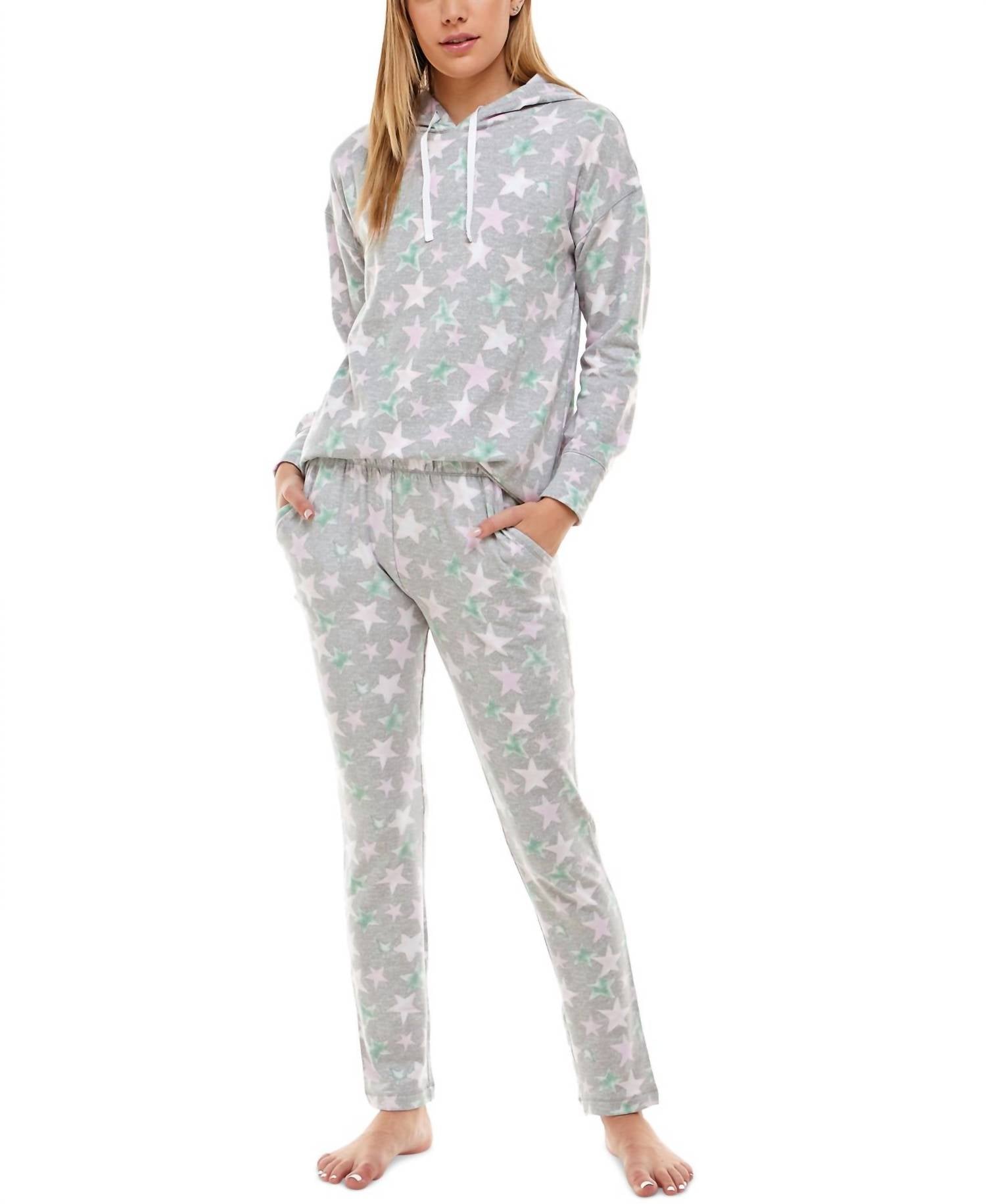 Roudelain - Women's Drop Shoulder Hoodie And Slim Leg Pant Lounge Set