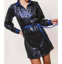 Hutch - Claudette Long-sleeve Mini Shirt Dress